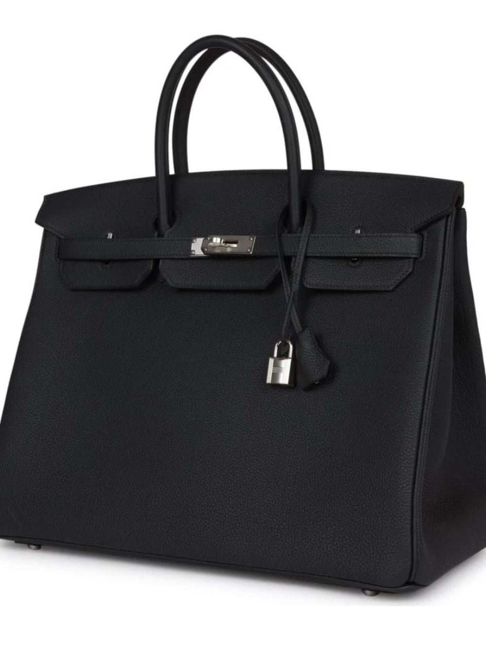 Absolutely must have 40 Black Togo Palladium Hardware trendy purse with lock/key